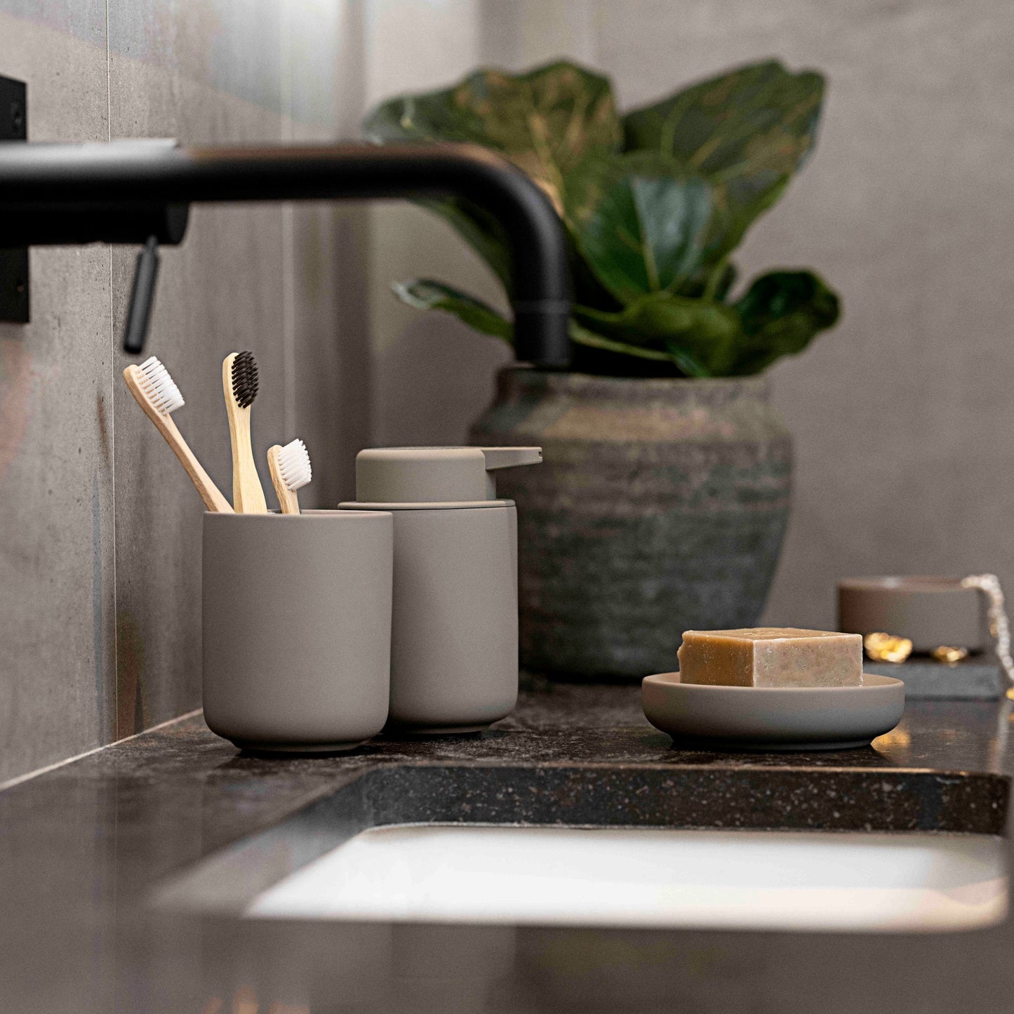 Ume Soap Dispenser- Taupe