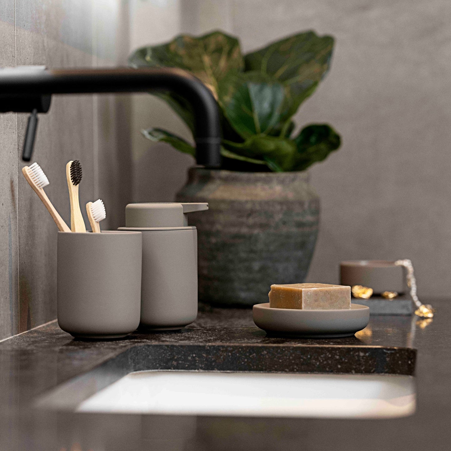 Ume Soap Dish- Taupe