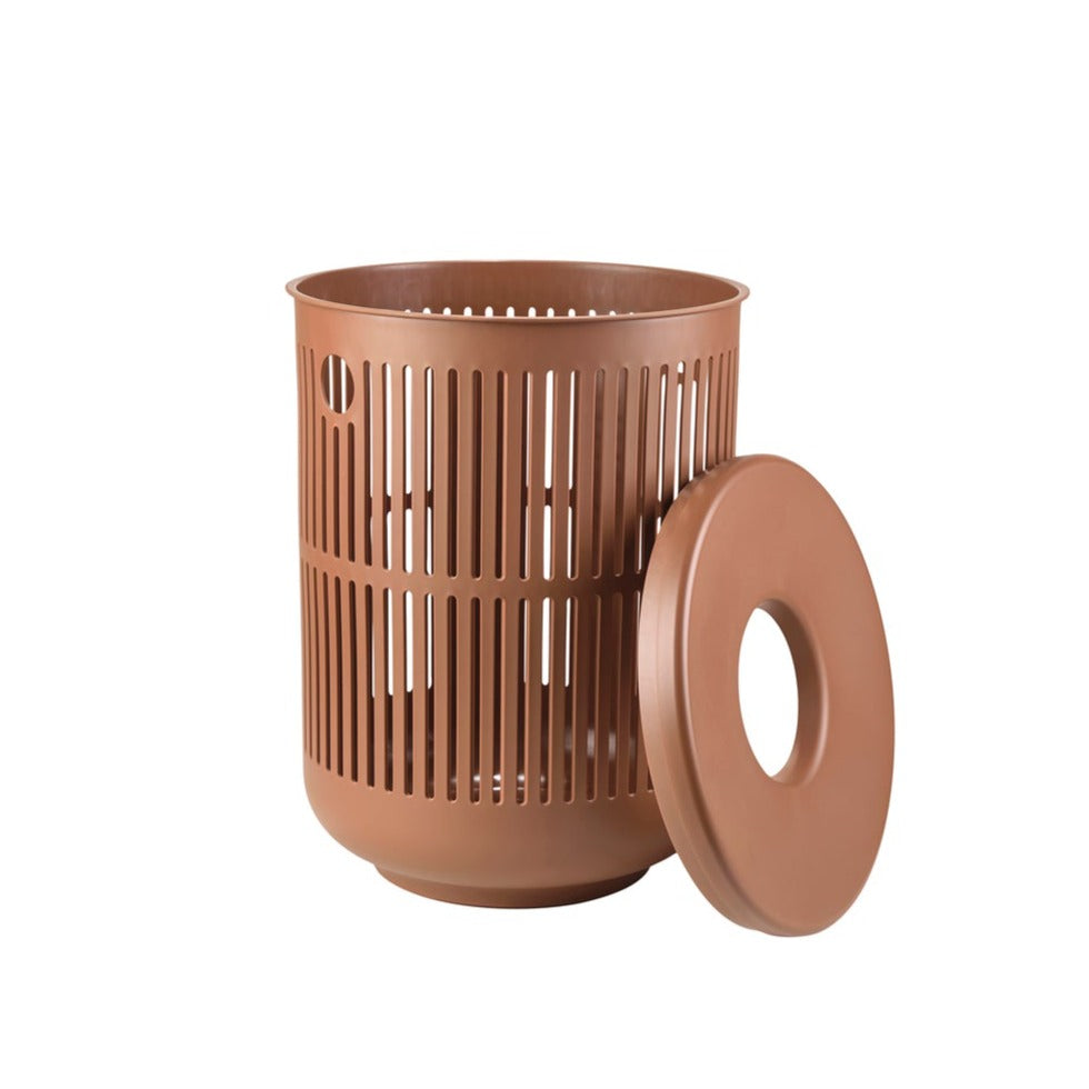 Ume Laundry Basket w/ Lid- Terracotta