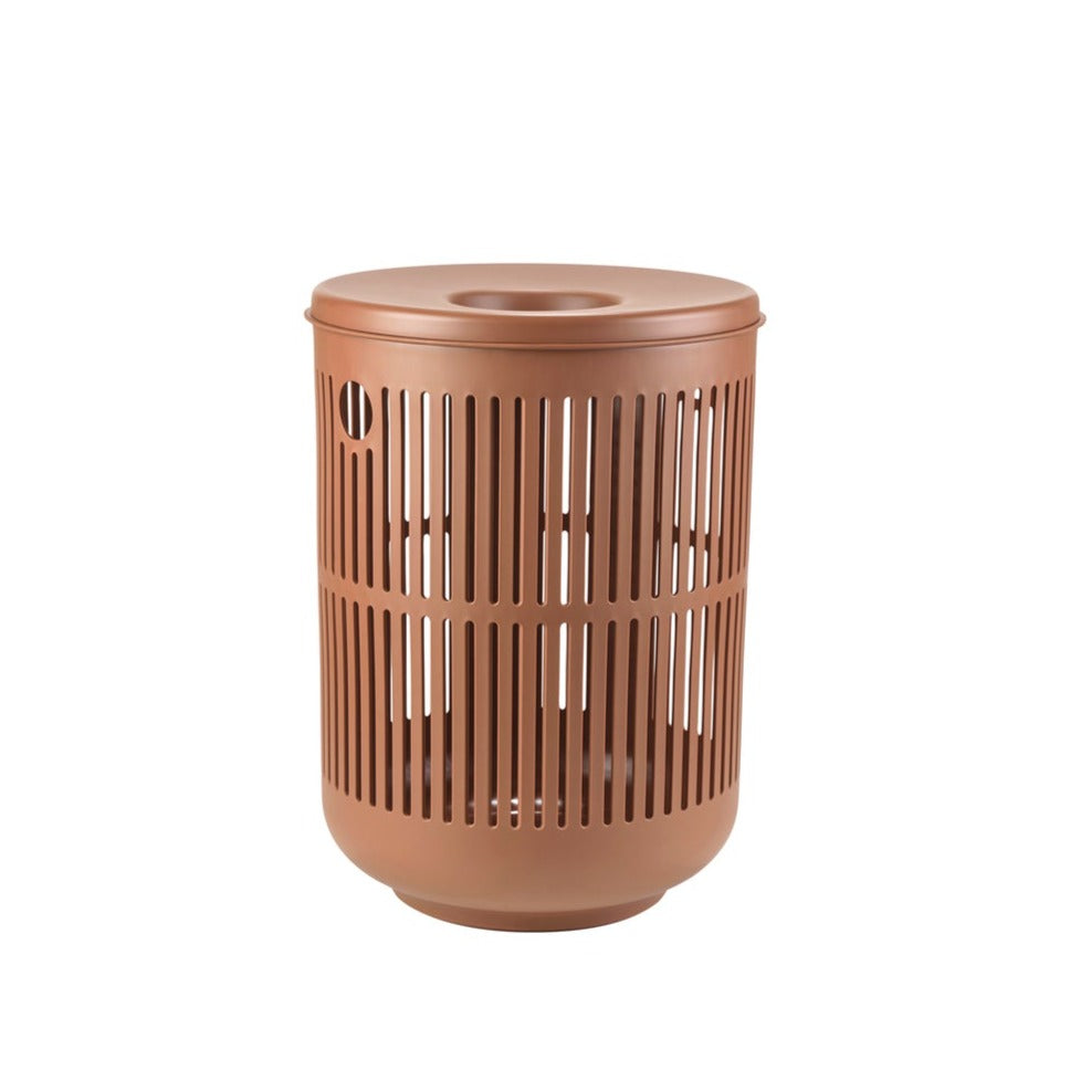 Ume Laundry Basket w/ Lid- Terracotta