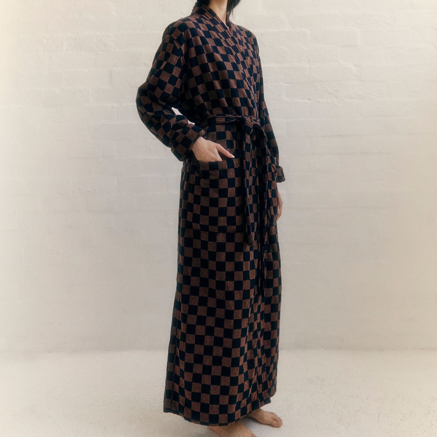Sulis bath robe- Tabac/Noir
