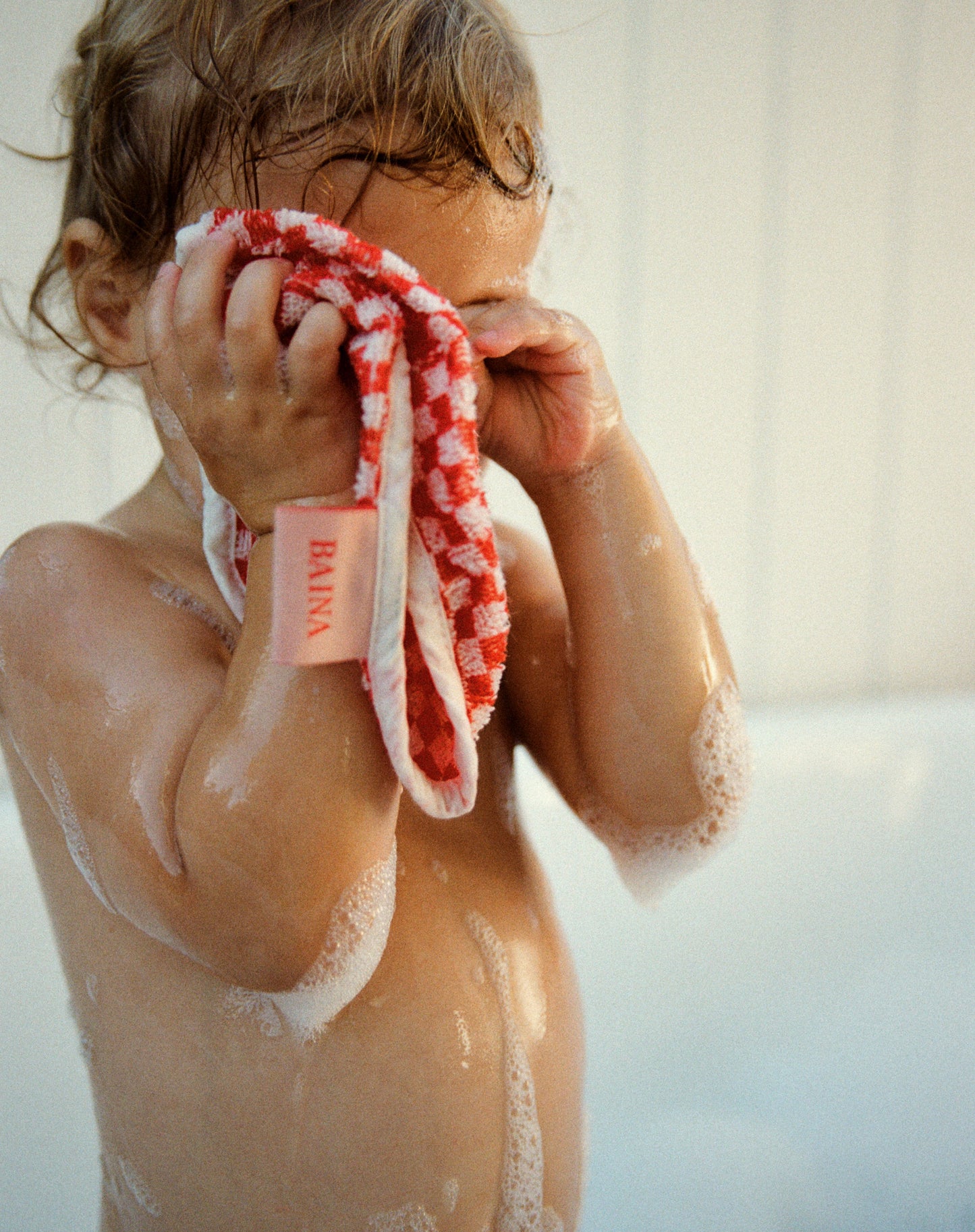 Oberon Baby Wash Cloth- Paloma Sun & Ecru