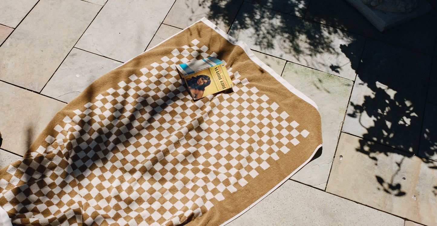 Roman Pool Towel- Cedar & Sand