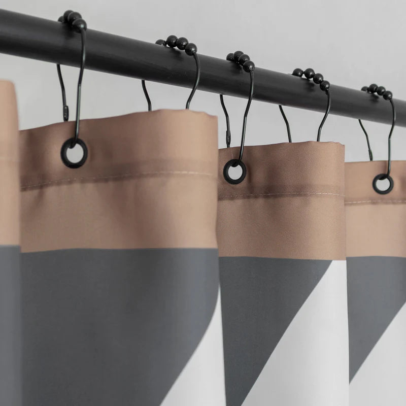 Diagonal Shower Curtain- Dark Grey