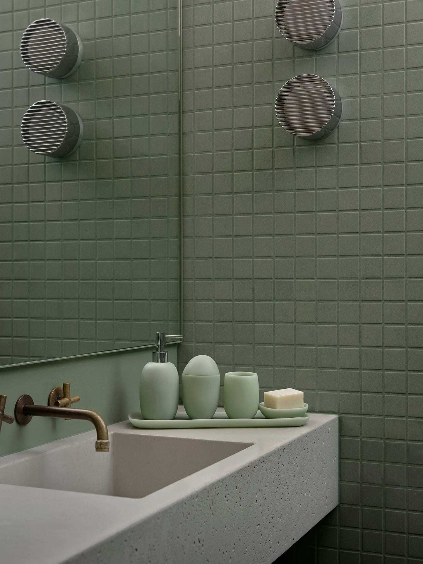 Arc Long Vanity Tray- Sage