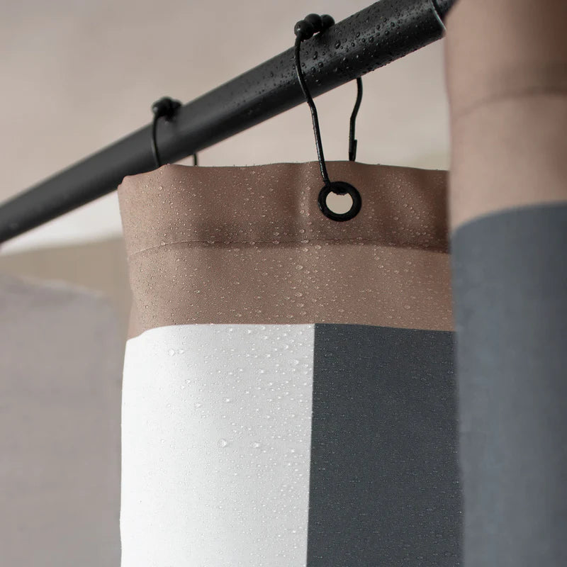 Retro Shower Curtain- Dark Grey
