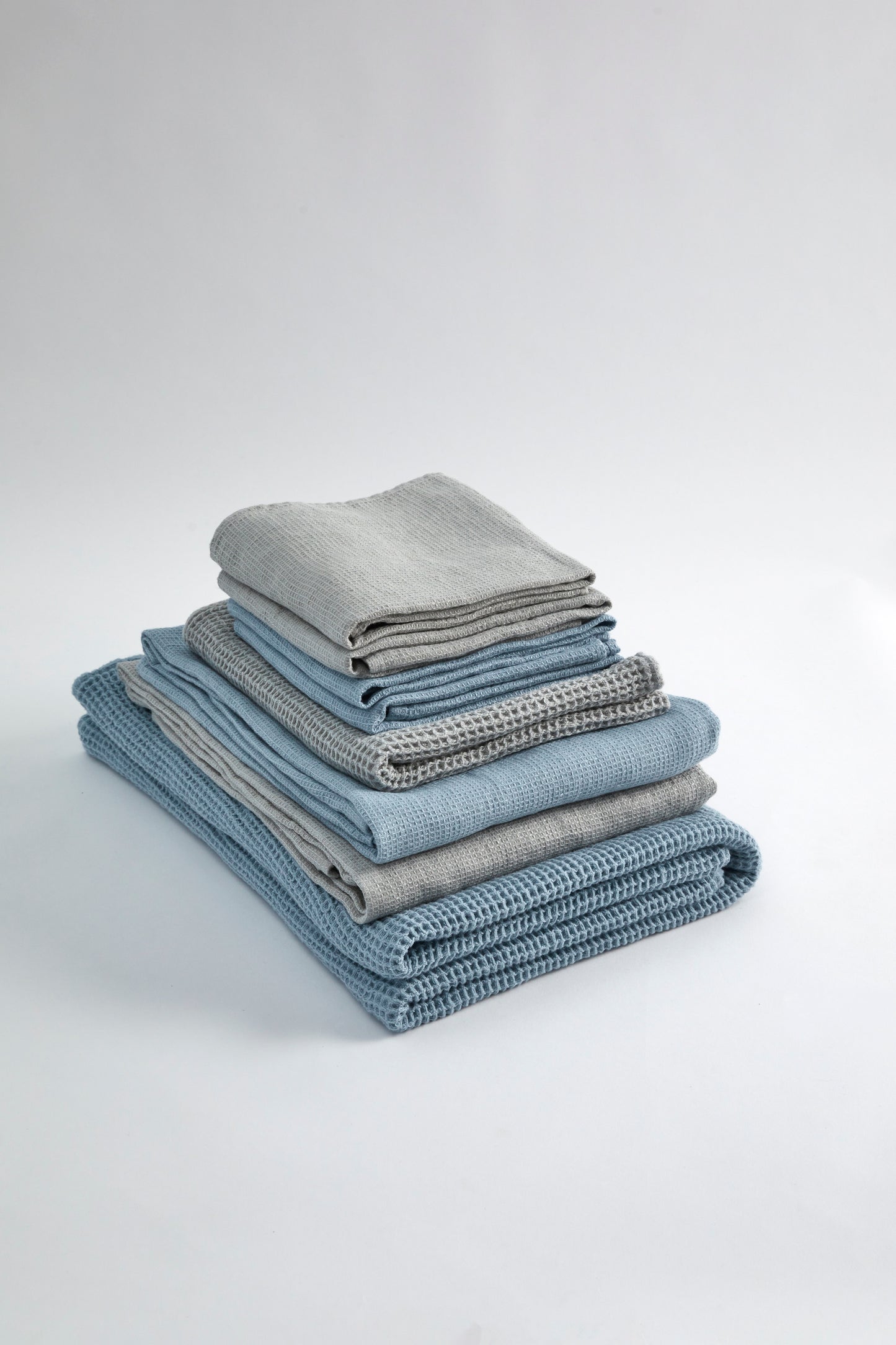 Waffle Hand Towel- Scandinavian Blue