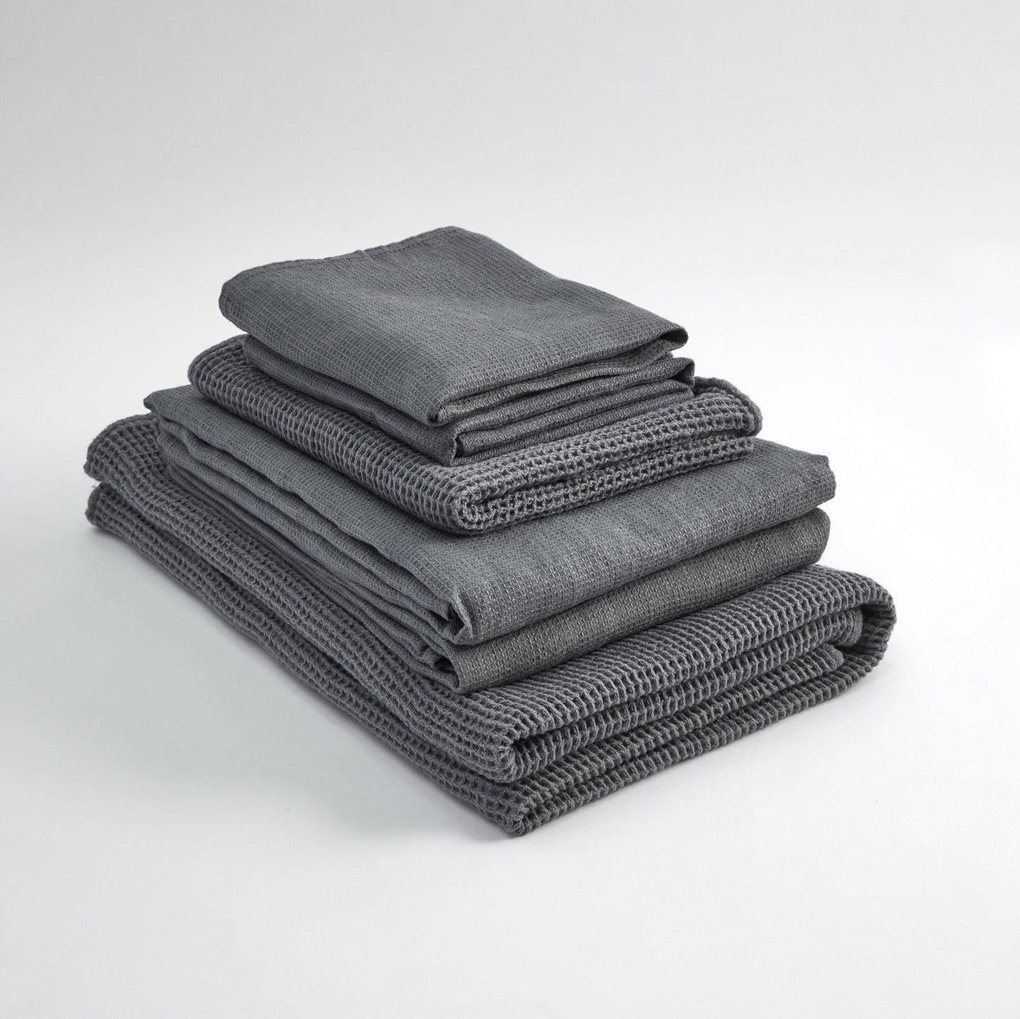 Waffle XL Bath Towel- Real Grey