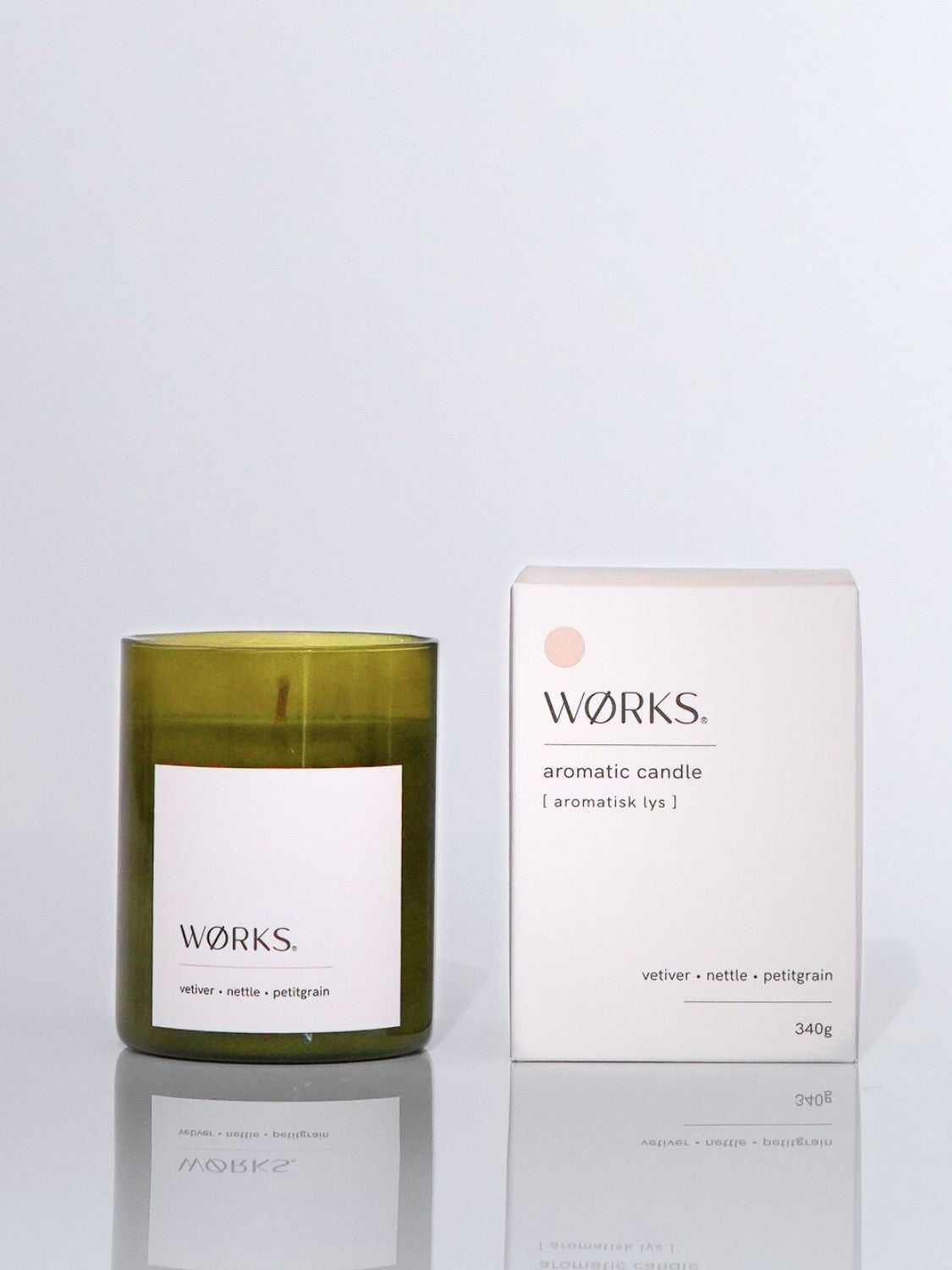 Aromatic Candle- Vetiver, Nettle, Petitgrain 340g