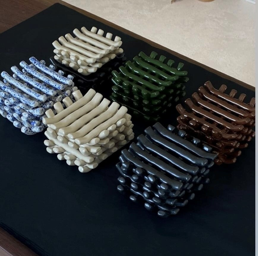 Grid Soap Dish- Gossip Black