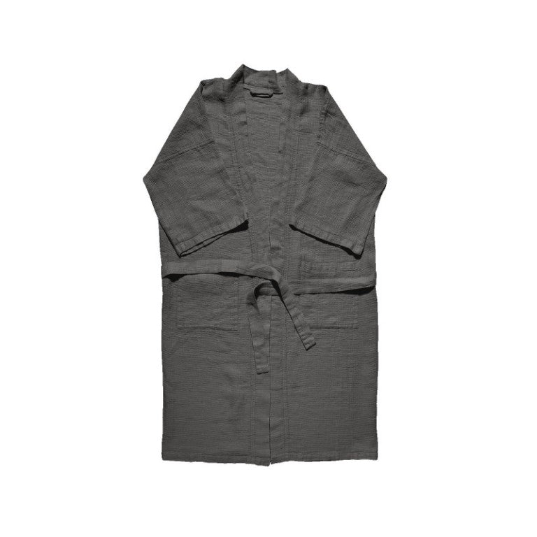 Waffle Kimono- Real Grey