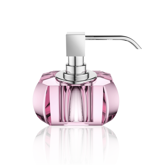 Kristall Soap Dispenser- Pink/Chrome