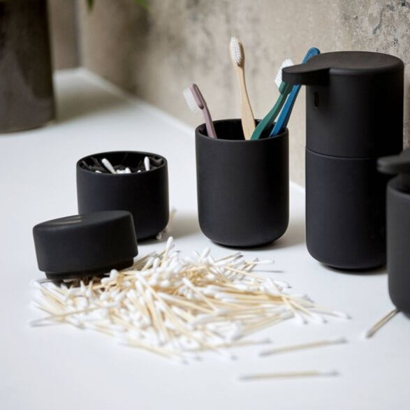 Ume Jar with Lid- Black