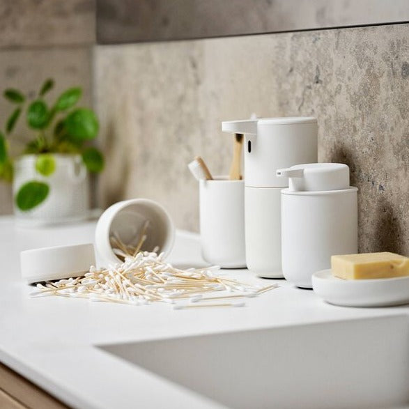 Ume Jar with Lid- White