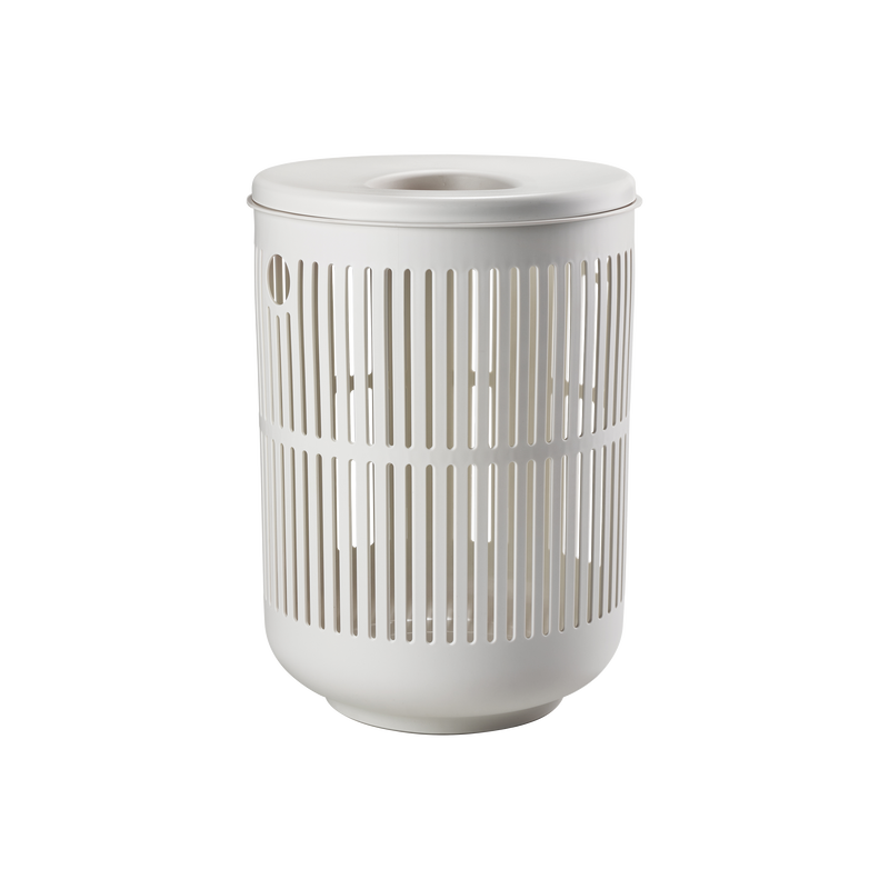 Ume Laundry Basket w/ Lid- Soft Grey