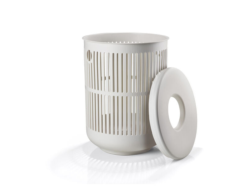 Ume Laundry Basket w/ Lid- Soft Grey