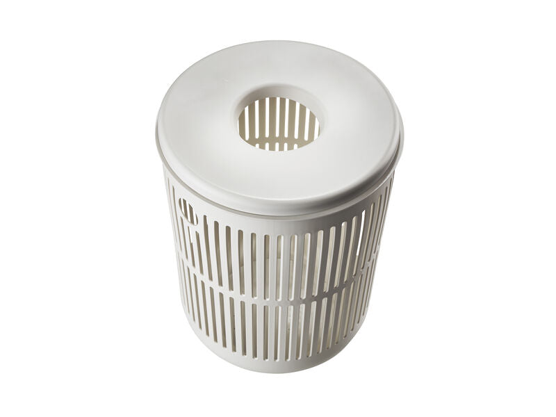 Ume Laundry Basket w/ Lid- Soft Grey