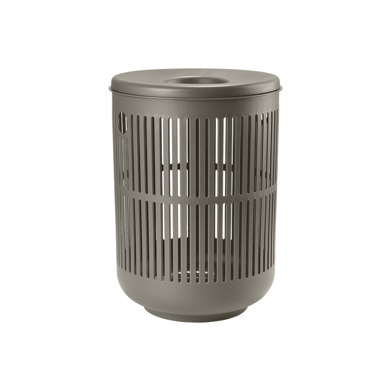 Ume Laundry Basket w/ Lid- Taupe