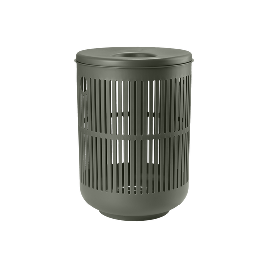Ume Laundry Basket w/ Lid- Olive Green