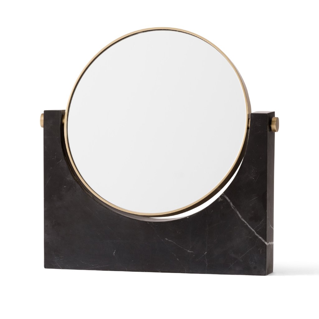 Pepe Marble Mirror- Brass/Black