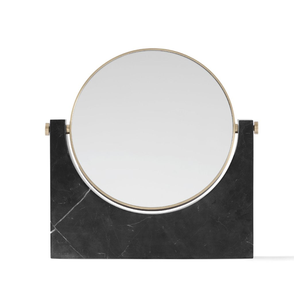 Pepe Marble Mirror- Brass/Black