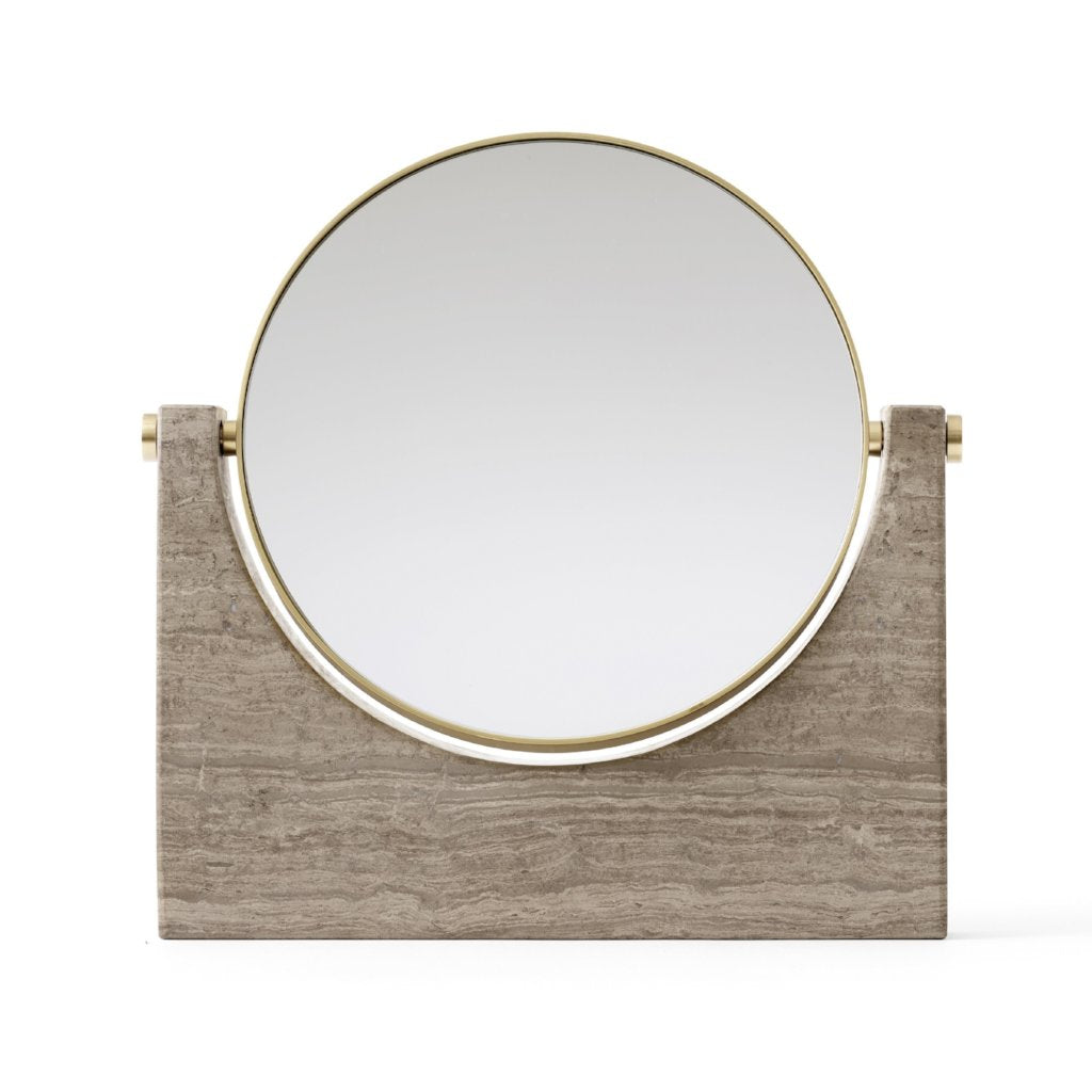 Pepe Marble Mirror- Brass/Honed Brown
