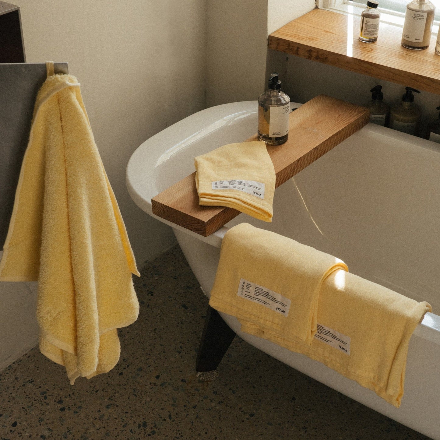 Heavy Bath Towel- Pale Yellow