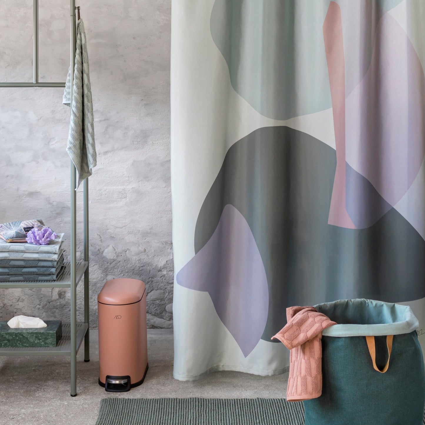 Gallery Shower Curtain- Frost Green