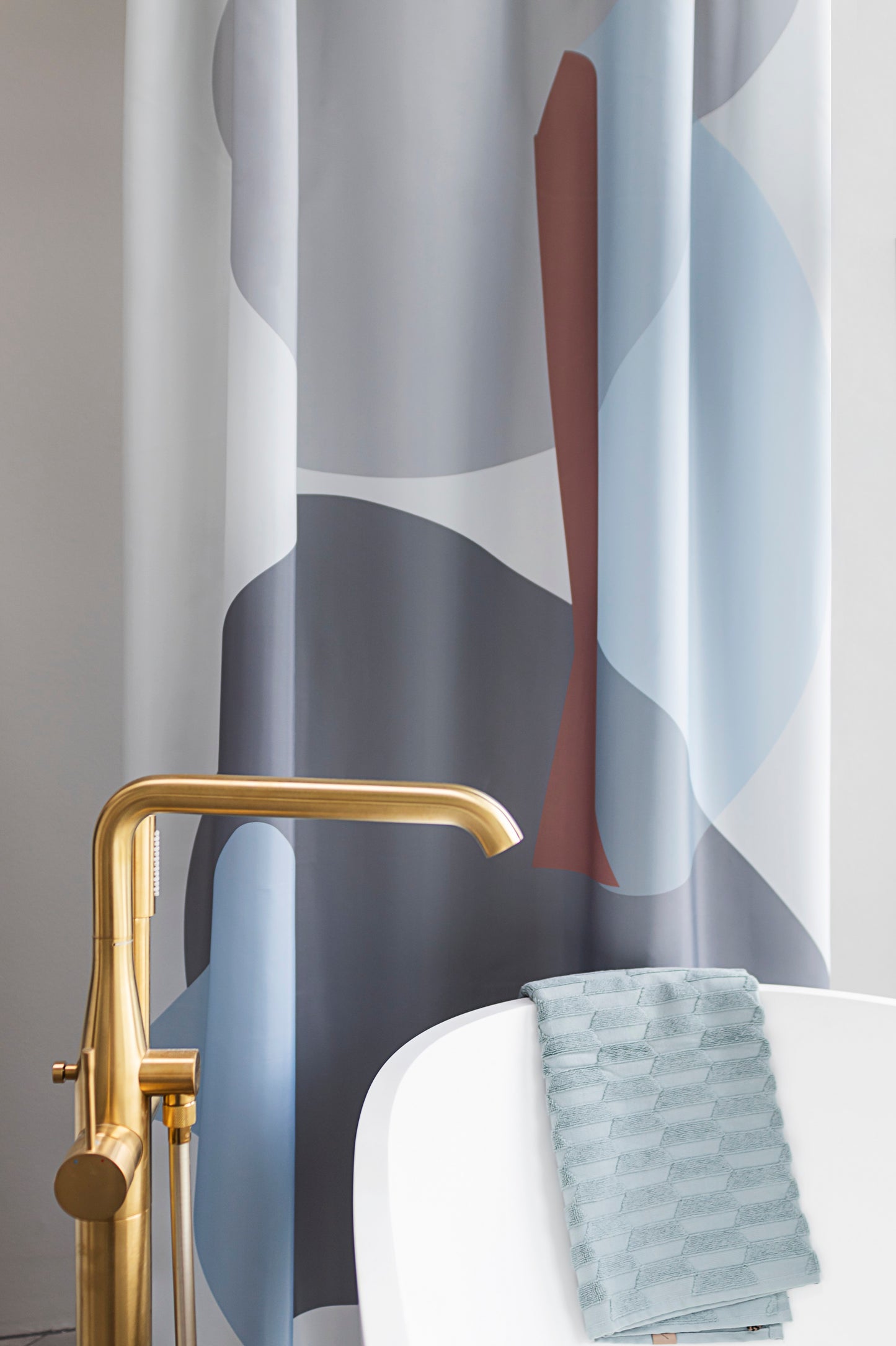 Gallery Shower Curtain- Light Grey