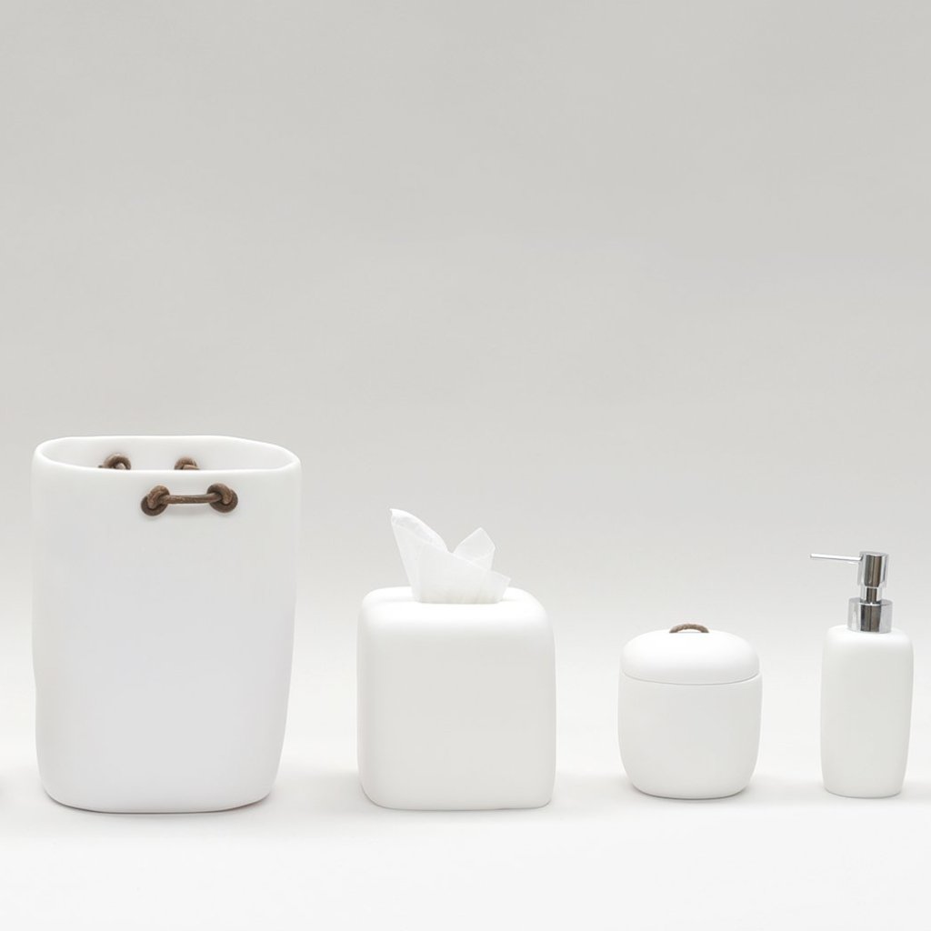 Cuadrado Tissue Box- White