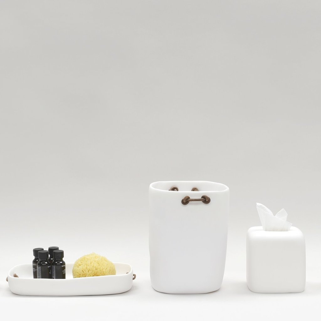 Cuadrado Waste Bin- White