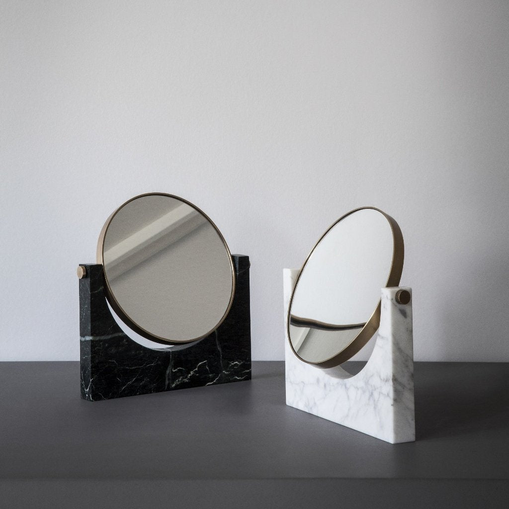 Pepe Marble Mirror- Brass/Black
