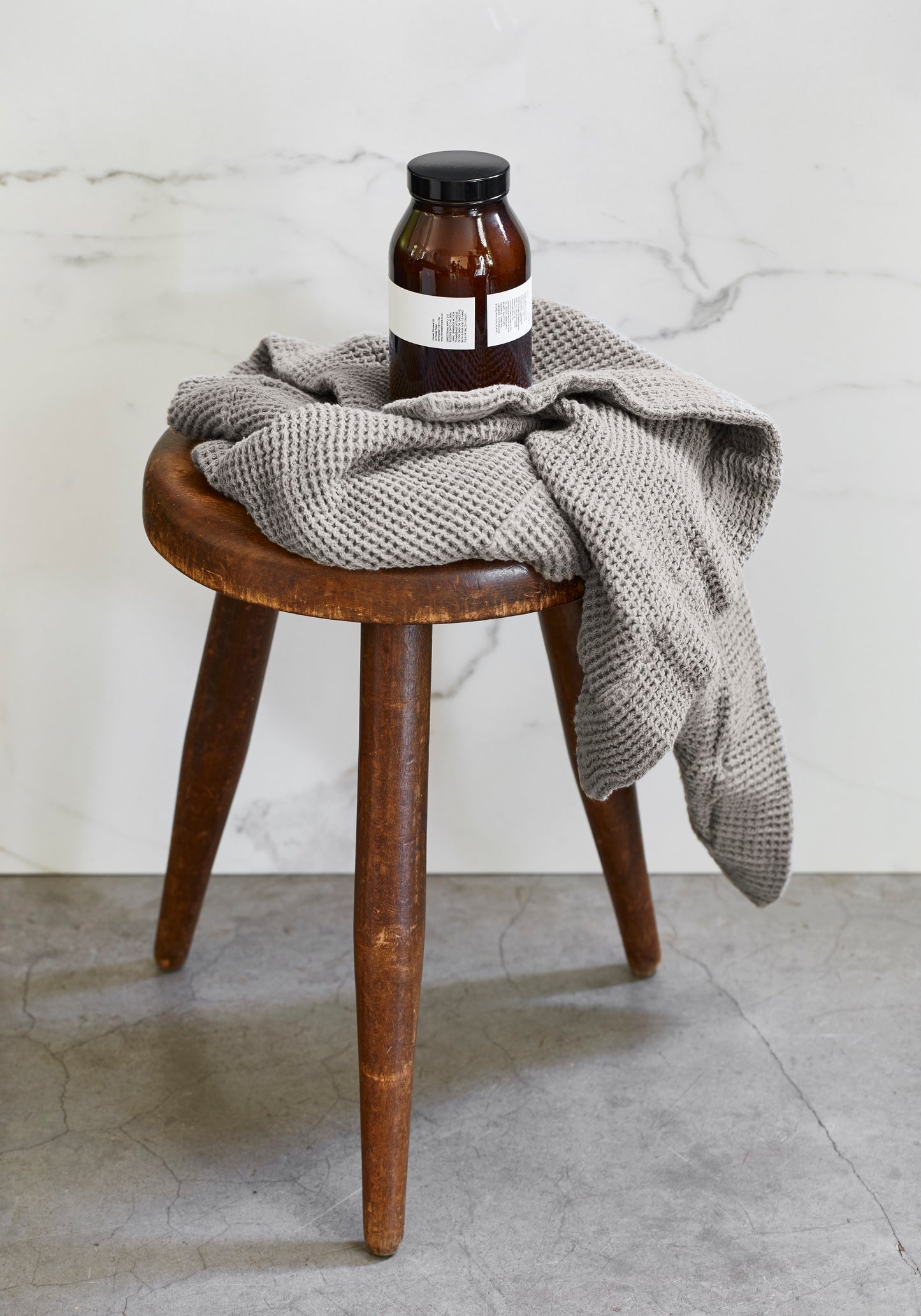 Waffle XL Bath Mat- Cloud Grey