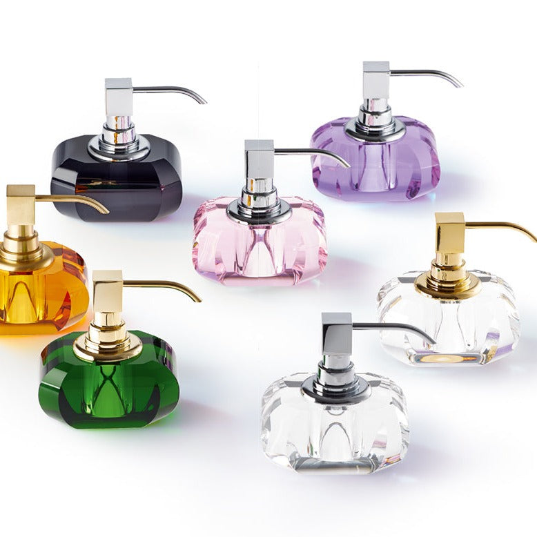Kristall Soap Dispenser- Violet/Matt Gold