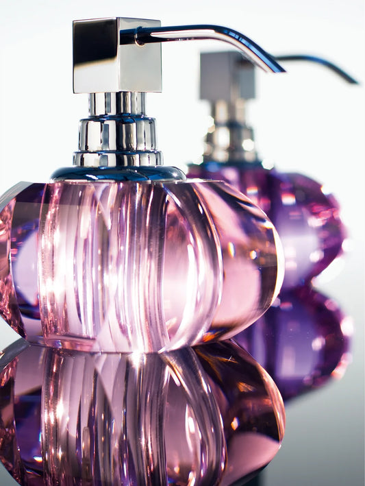 Kristall Soap Dispenser- Pink/Chrome