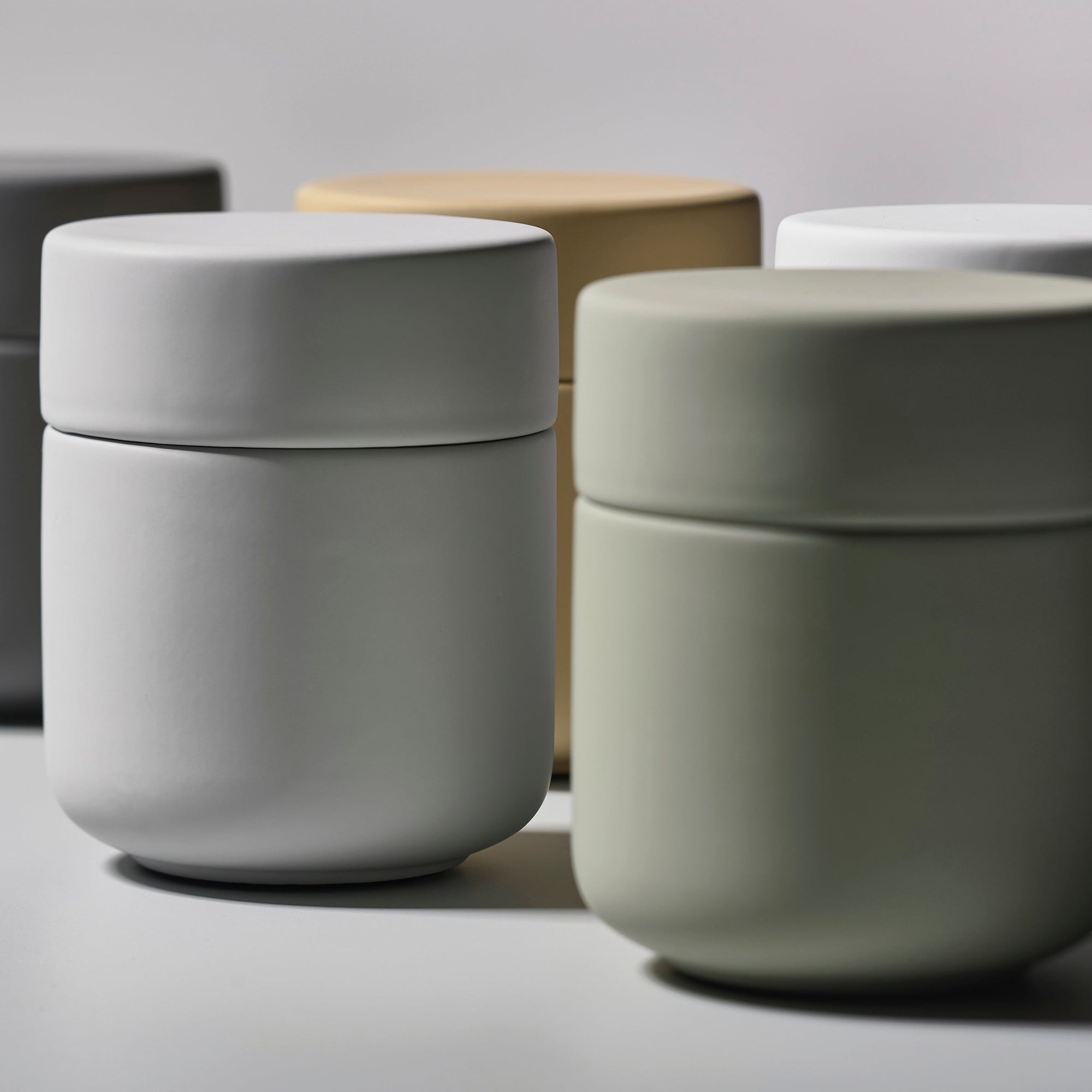 Ume Jar with Lid- Olive Green