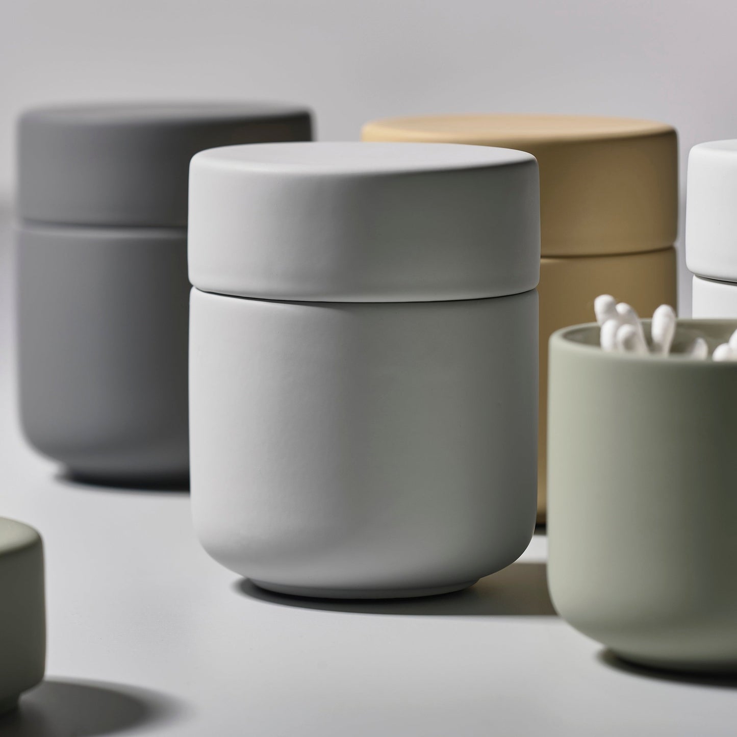 Ume Jar with Lid- Soft Grey