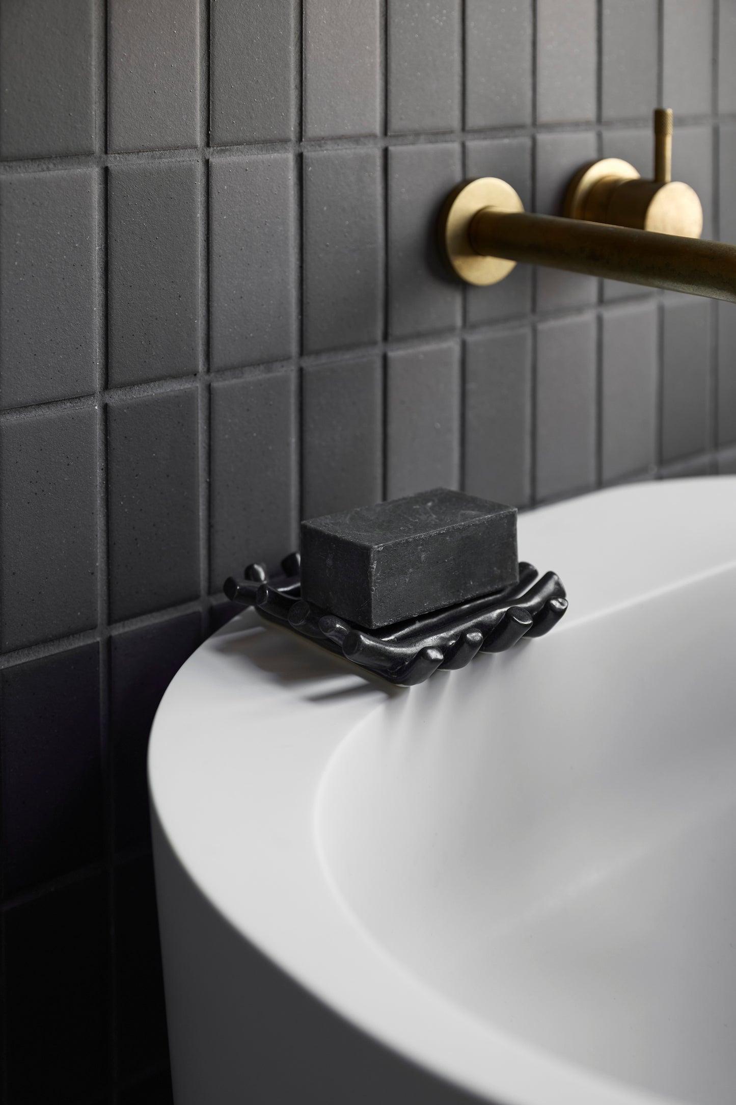 Grid Soap Dish- Black Ash