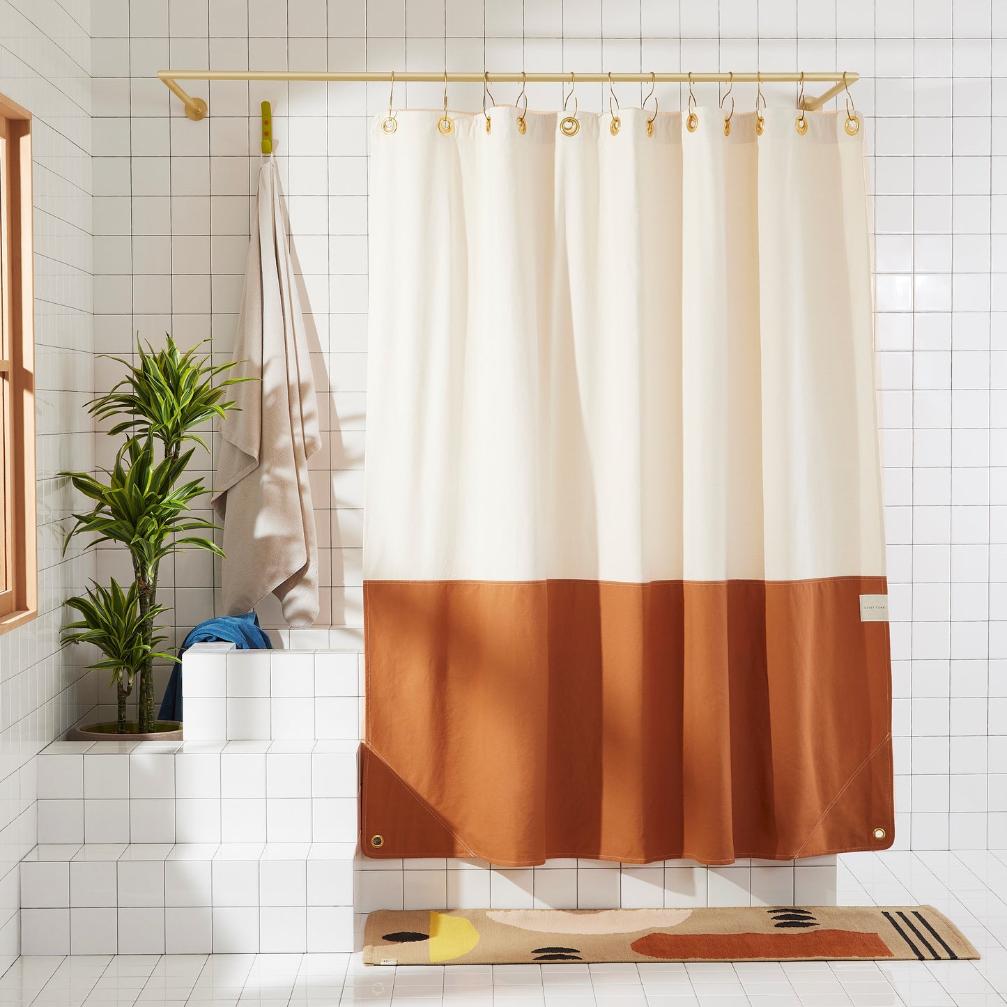 Orient Shower Curtain- Clay