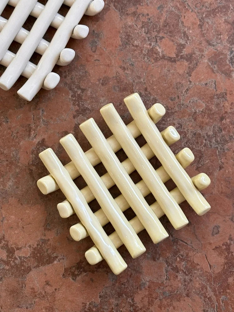 Grid Soap Dish- Butter