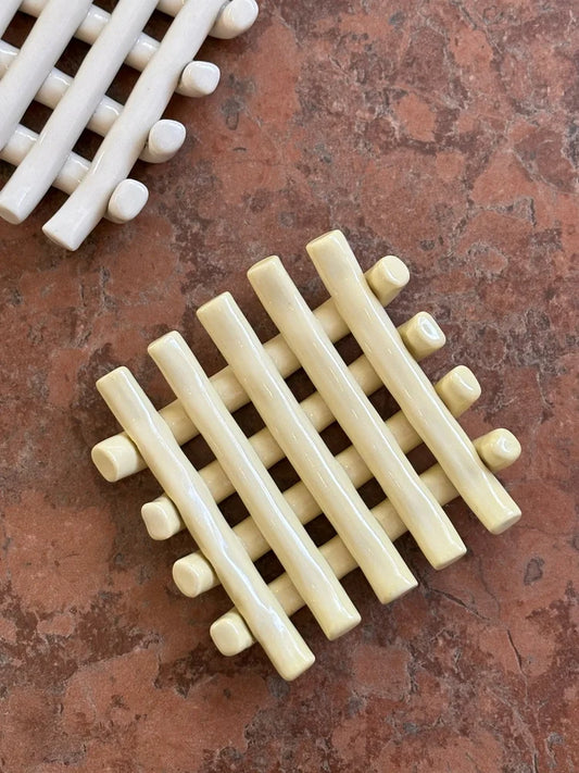 Grid Soap Dish- Butter