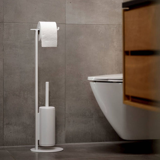 Rim Toilet Butler w. Brush- White