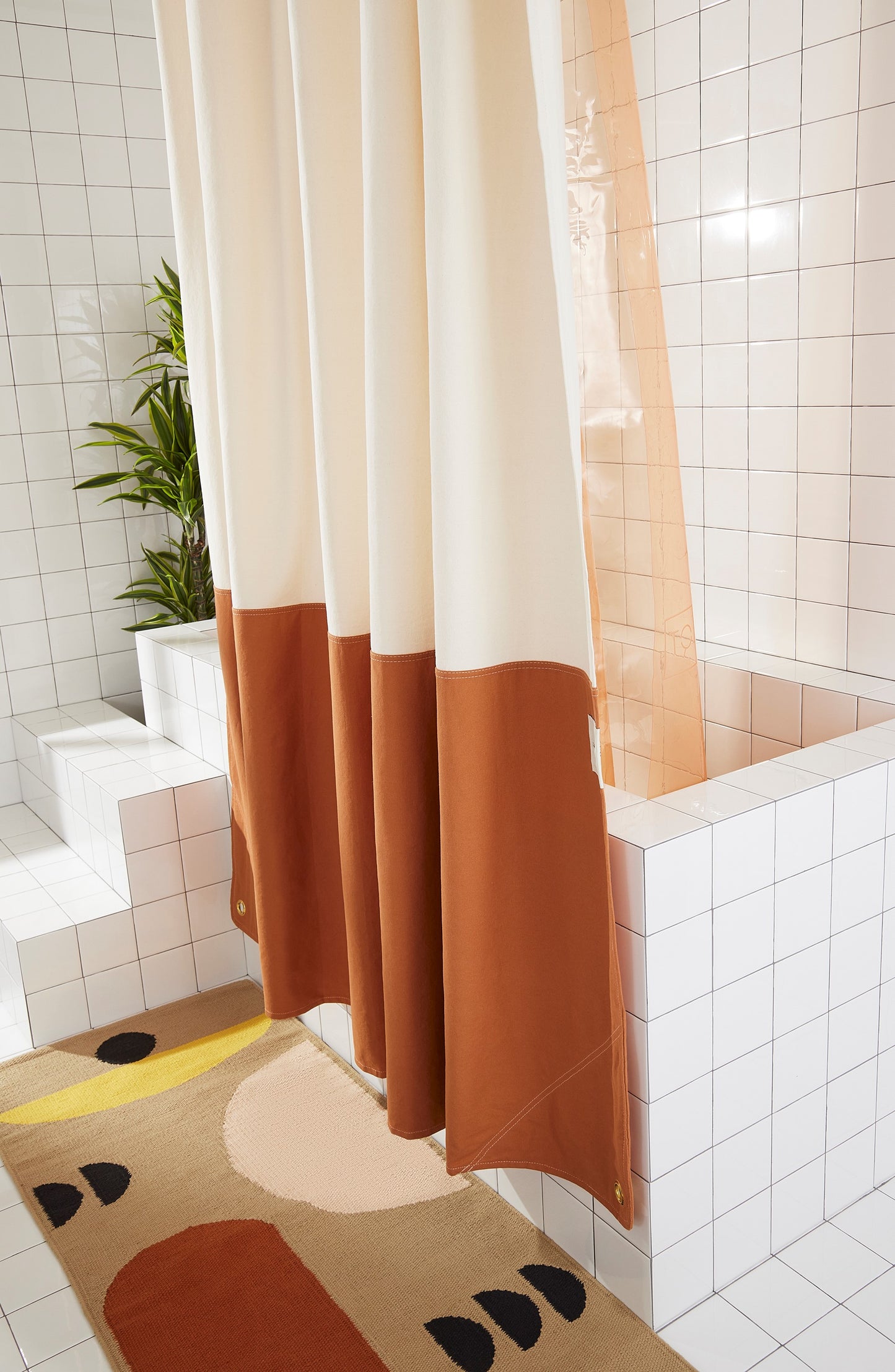 Orient Shower Curtain- Clay