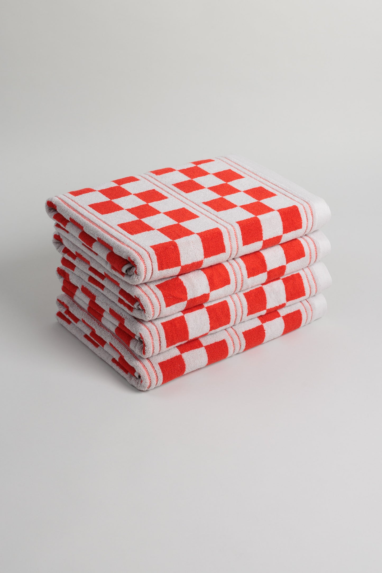 Busby Pool Towel- Cloud & Ranch Red