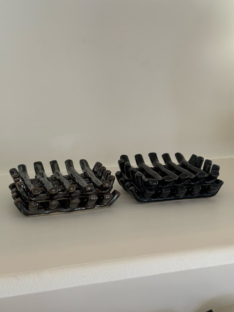 Grid Soap Dish- Gossip Black