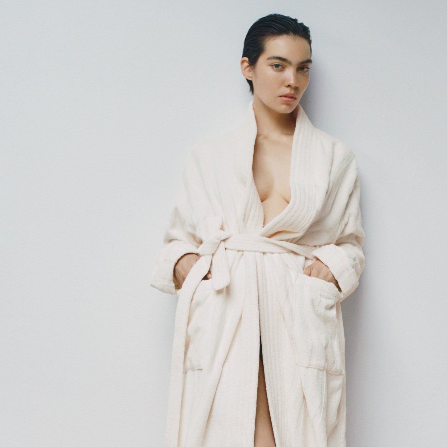 Sulis bath robe- Ivory