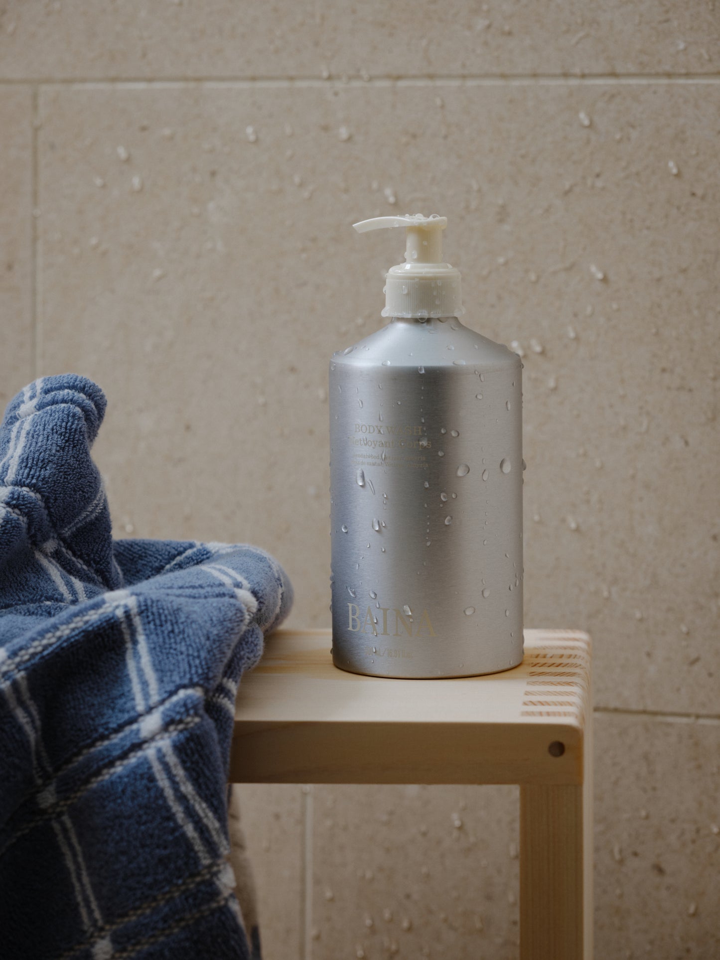 Ness Hand Towel- Celeste & Chalk
