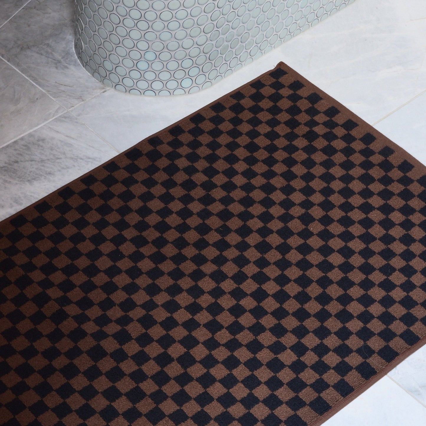 Beppu Bath Mat- TABAC & Noir