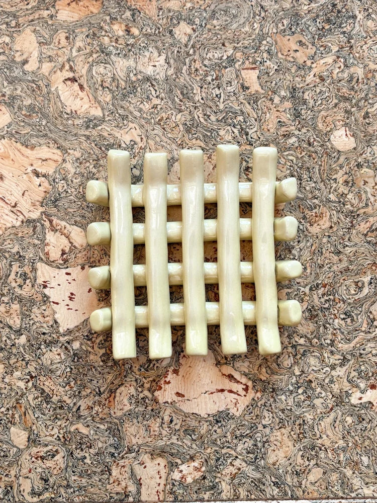 Grid Soap Dish- Butter