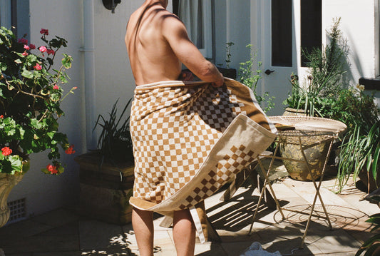 Roman Pool Towel- Cedar & Sand